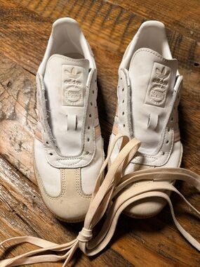 adidas Sambas White + Light Pink